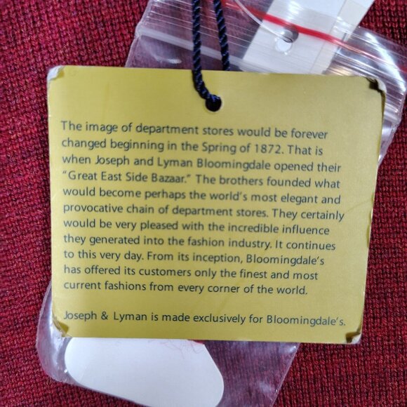 Joseph & Lyman Sweater Mens Large Red 100% Merino Wool Knit Long Sleeve Cozy NWT - Picture 7 of 14